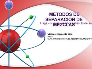 métodos separación de mezclas