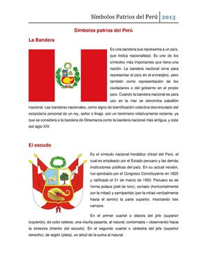 Símbolos Patrios del Perú