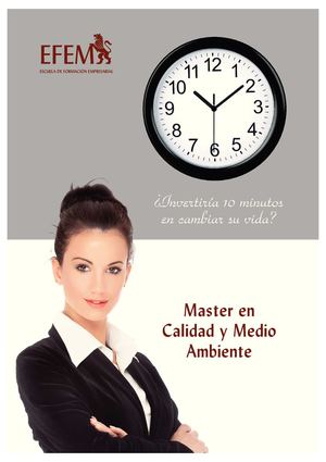 Master en Gestión de calidad y medio ambiente