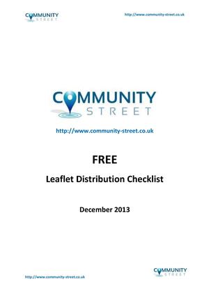 Calaméo - Free Leaflet Distribution Checklist