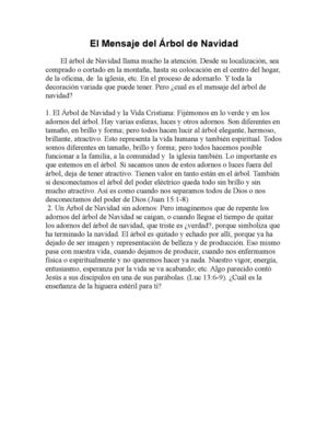 El Mensaje del Árbol de Navidad