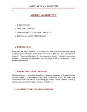 medio ambiente