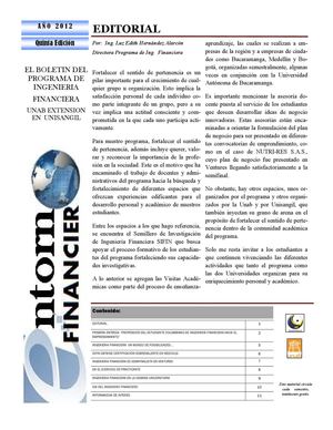 QUINTA EDICION ENTORNO FINANCIERO