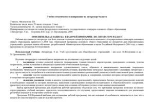 Литература 8 класс