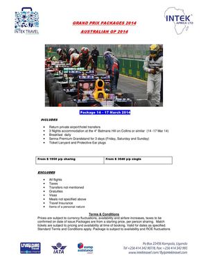 F1 Grand Prix packages