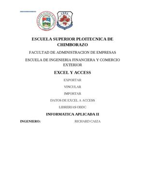 Access y Excel 
