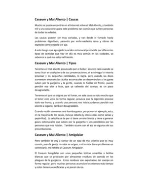 Caseum y Mal Aliento | Solucion