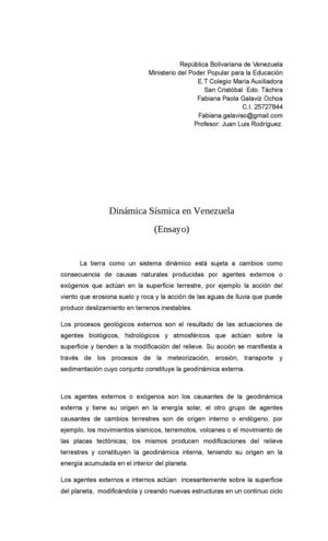 sismos en venezuela