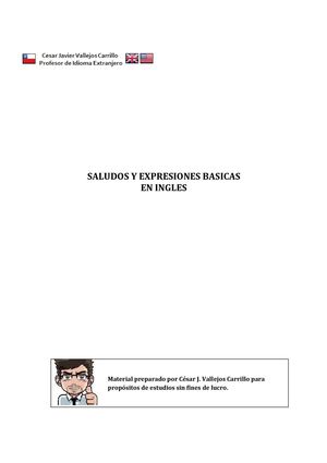 SALUDOS Y EXPRESIONES BASICAS EN INGLES