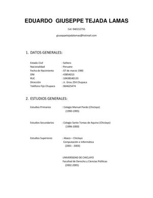 Curriculum Eduardo Giuseppe Tejada Lamas