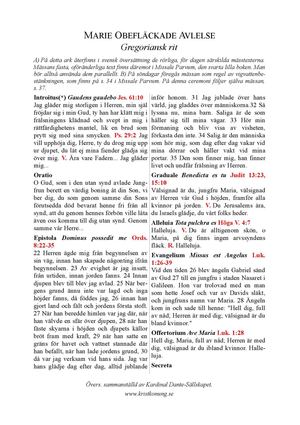 Högtider - december - 8 - Marie obefl. avlelse