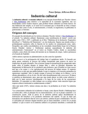Industria Cultural