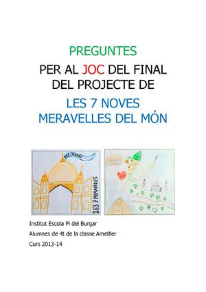 Final de projecte "Les 7 meravelles del món"