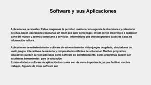 software y sus aplicaciones 