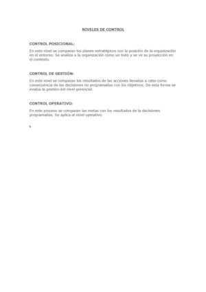 Niveles de Control