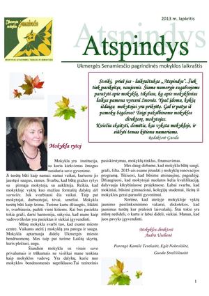 Senamiesčio pagr. mokyklos laikraštis Atspindys