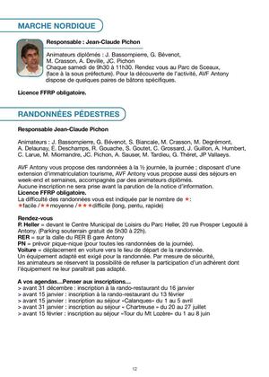 AVF Antony programme randonnées 1er trimestre 2014