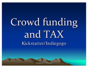 Kickstarter - Is my crowdfunding a taxable income or free money?