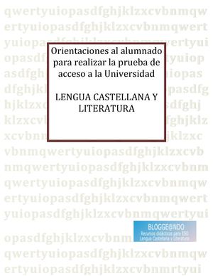 Orientaciones al alumnado para realizar la prueba de acceso a la Universidad 