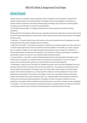 Calaméo - ABS 497 Week 5 Assignment Final Paper