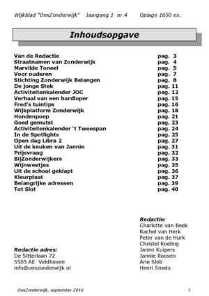 Wijkblad OnsZonderwijk jaargang 1 nummer 4