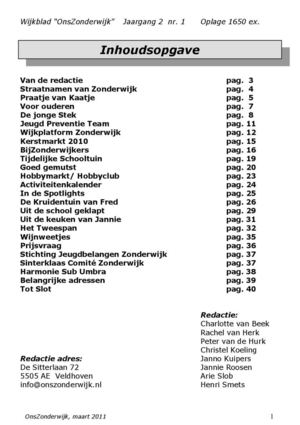 Wijkblad OnsZonderwijk jaargang 2 nummer 1