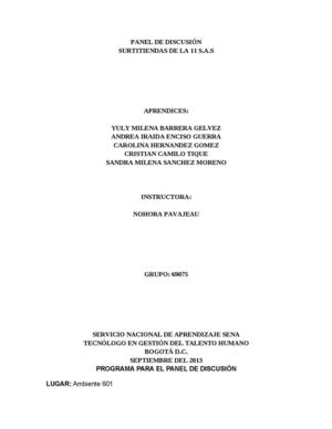 PROGRAMA PARA EL PANEL DE DISCUSION