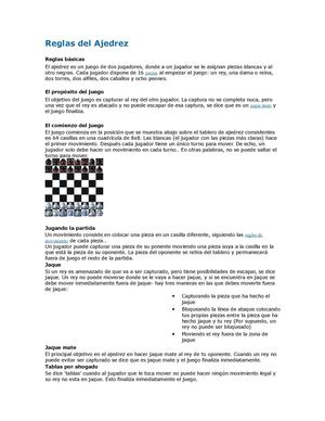 Reglamentacion del Ajedrez