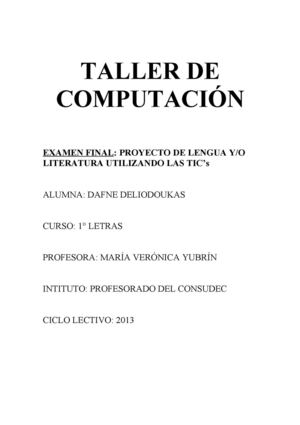 Ejercicios de gramática + literatura