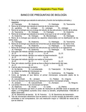 Problemas propuestos de Biologia
