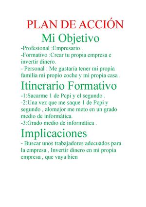Plan de acción 