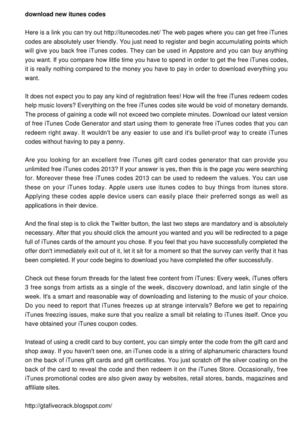 Free USA Itunes Codes