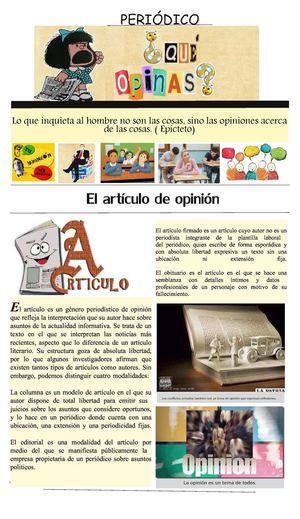 ¿Qué opinas? Periódico 