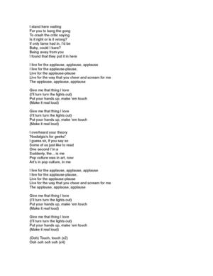 letra de la cancion aplausse