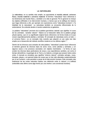 lA NATURALEZA