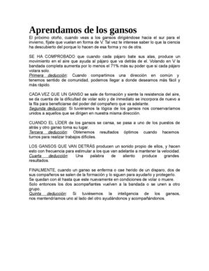 Aprendamos de los gansos