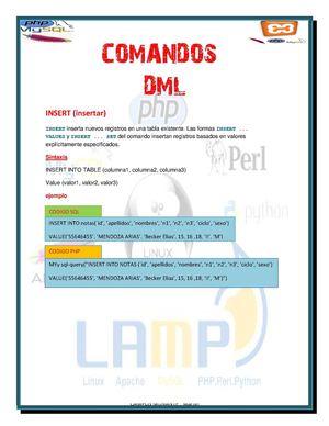 consultas y comando DML