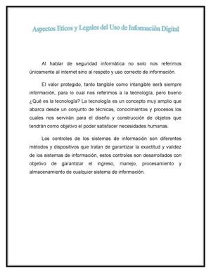 Aspectos éticos y legales del uso de la información digital 