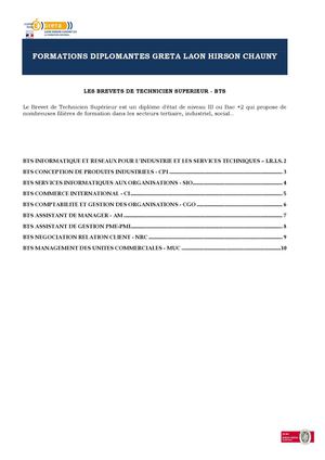 GRETA LAON - Formations diplômantes - BTS  