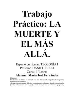 Trabajo práctico de Teología: El purgatorio