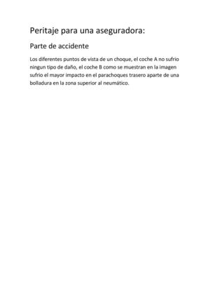 Peritaje para una aseguradora