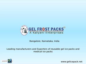 Gel Ice Pack Manufacturers in bangalore india