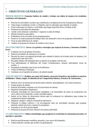 PLAN ANUAL DE CENTRO 2013_14