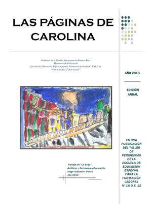 Revista Las poáginas de Carolina2013