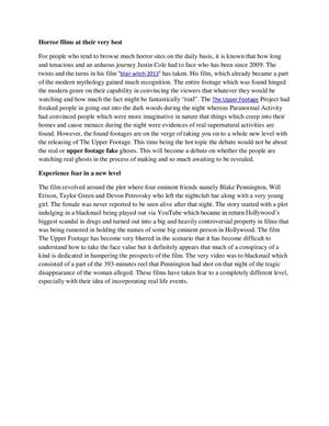 The Upper Footage and what you should be knowing about it