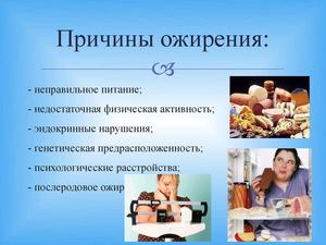 Причины ожирения