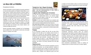 LA ISLA DE LA PIEDRA informacion