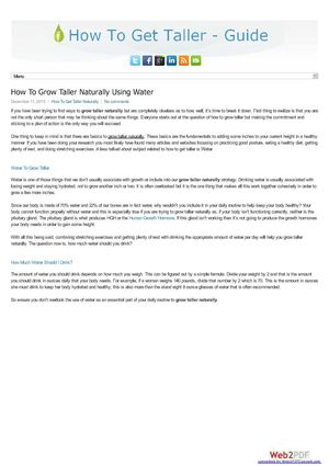 How To Grow Taller Naturally Using Water