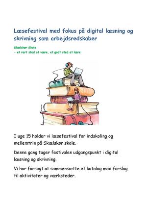 Læsefestival med fokus på digital læsning og skrivning som arbejdsredskaber