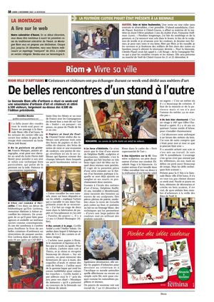 La Montagne Riom - Au coeur de Riom Ville d'art'isans